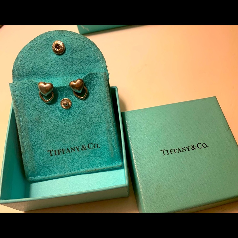 Tiffany double heart stud earrings.